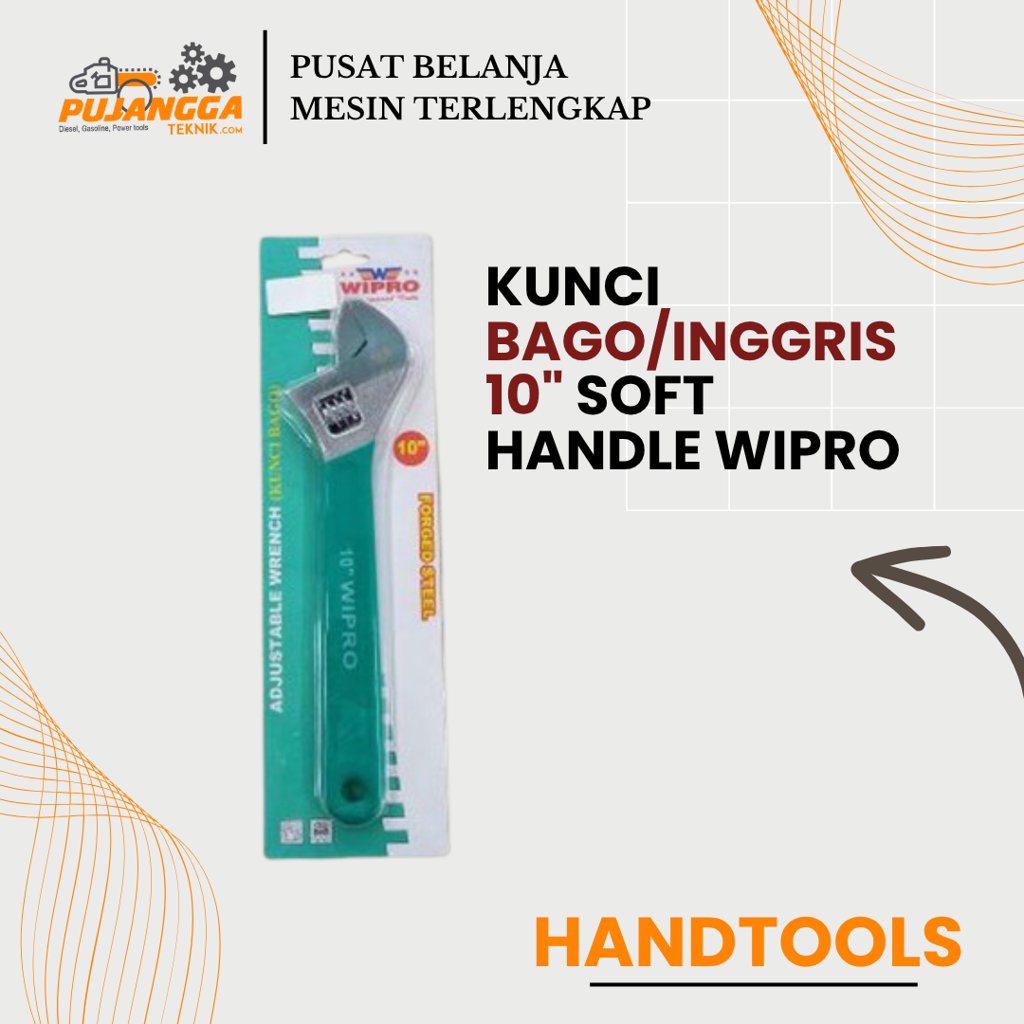KUNCI BAGO/INGGRIS 10" SOFT HANDLE WIPRO