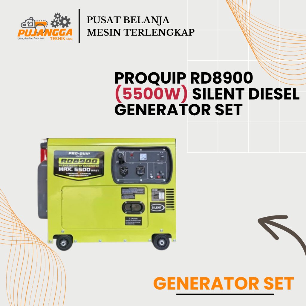 PROQUIP RD8900 (5500w) SILENT DIESEL GENERATOR SET