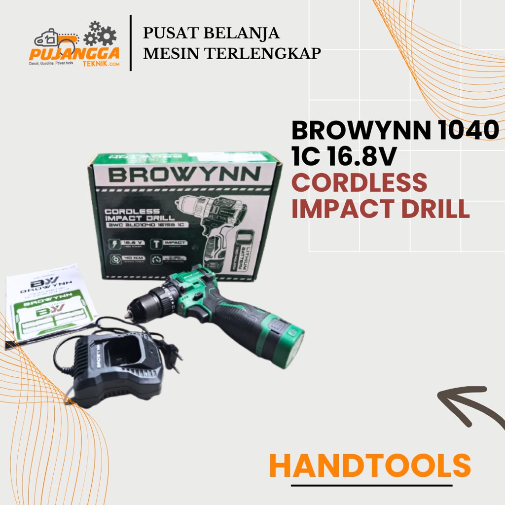 BROWYNN 1040 1C 16.8V CORDLESS IMPACT DRILL