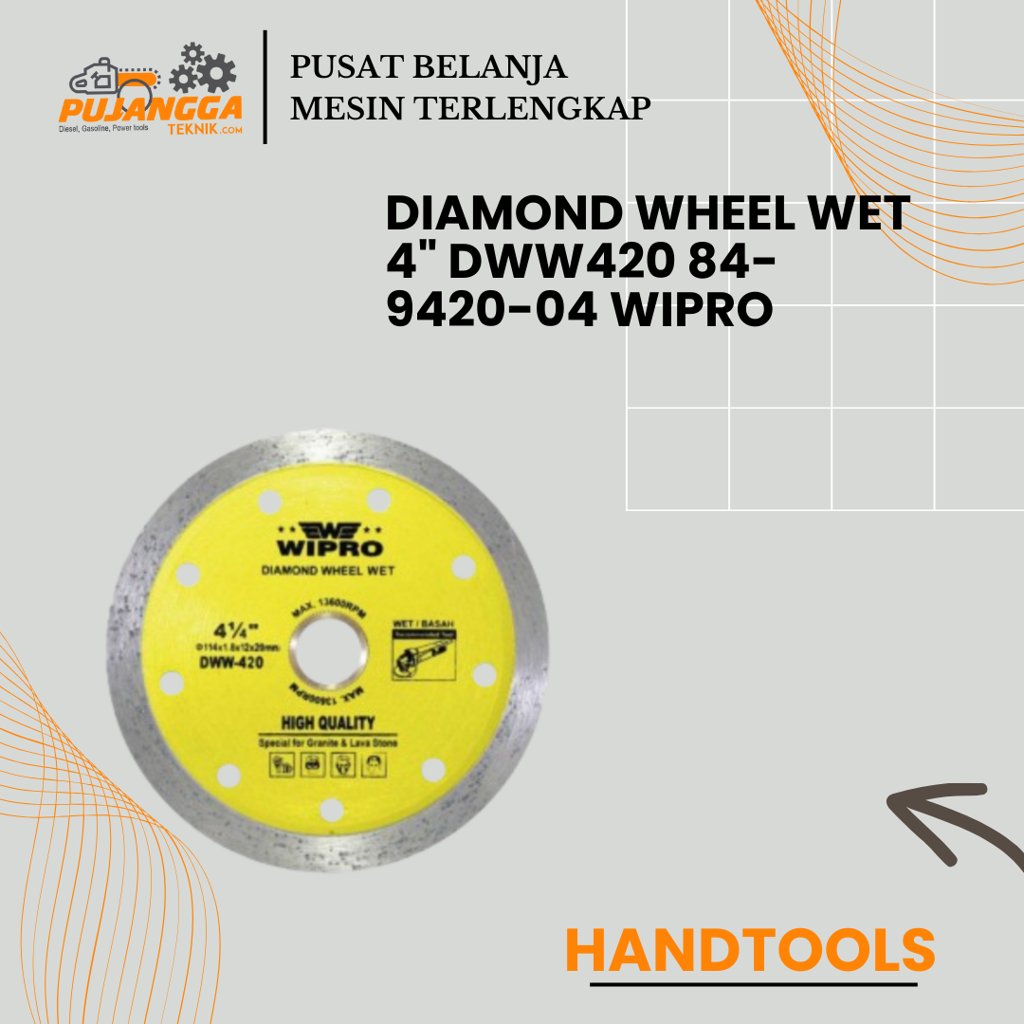 DIAMOND WHEEL WET 4" DWW420 84-9420-04 WIPRO