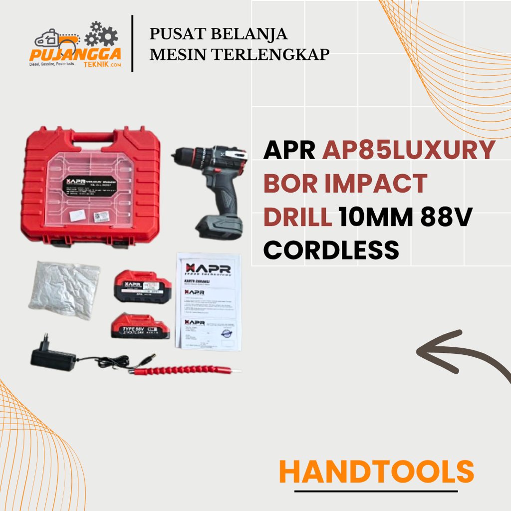 APR AP85LUXURY BOR IMPACT DRILL 10mm 88V CORDLESS