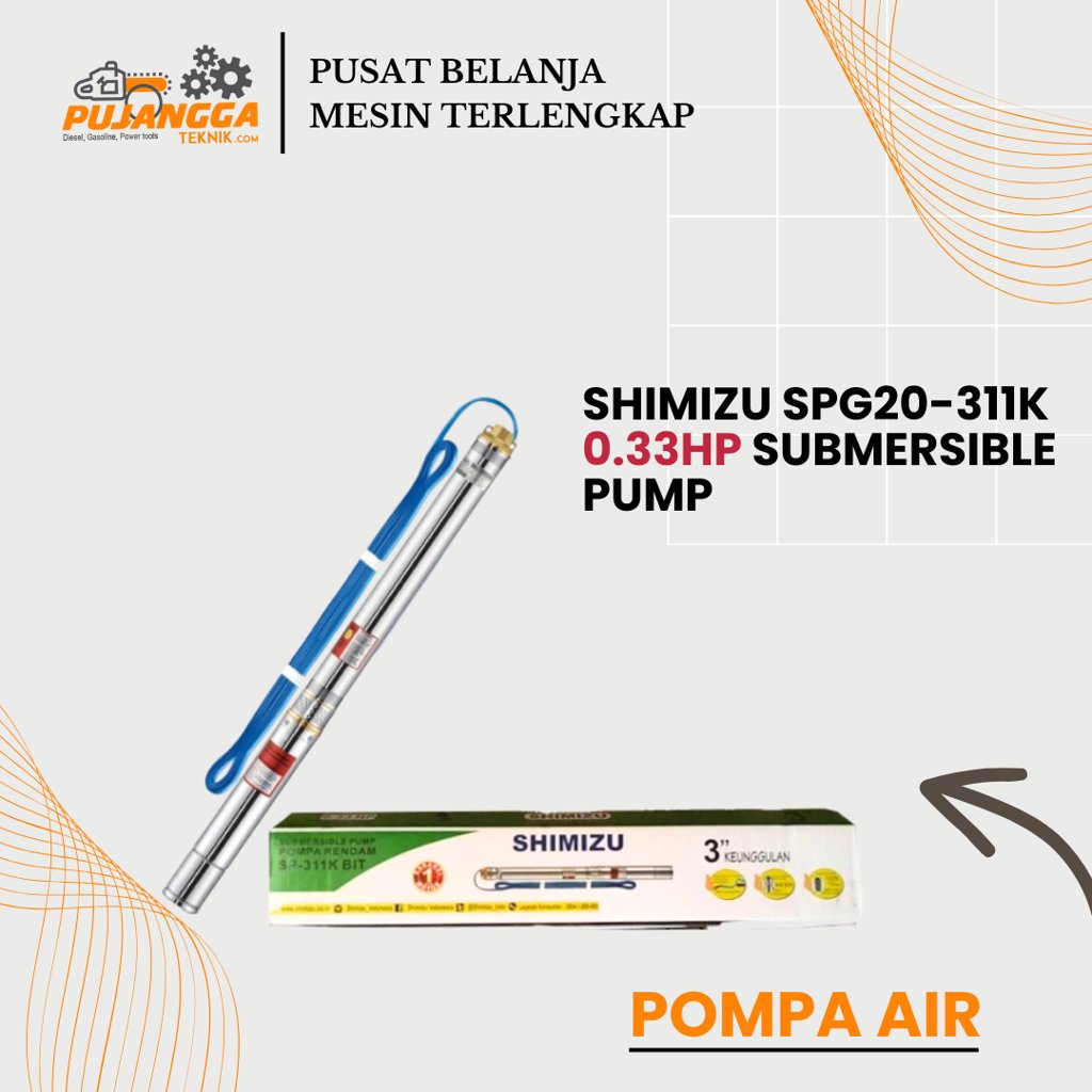 SHIMIZU SPG20-311K 0.33HP SUBMERSIBLE PUMP