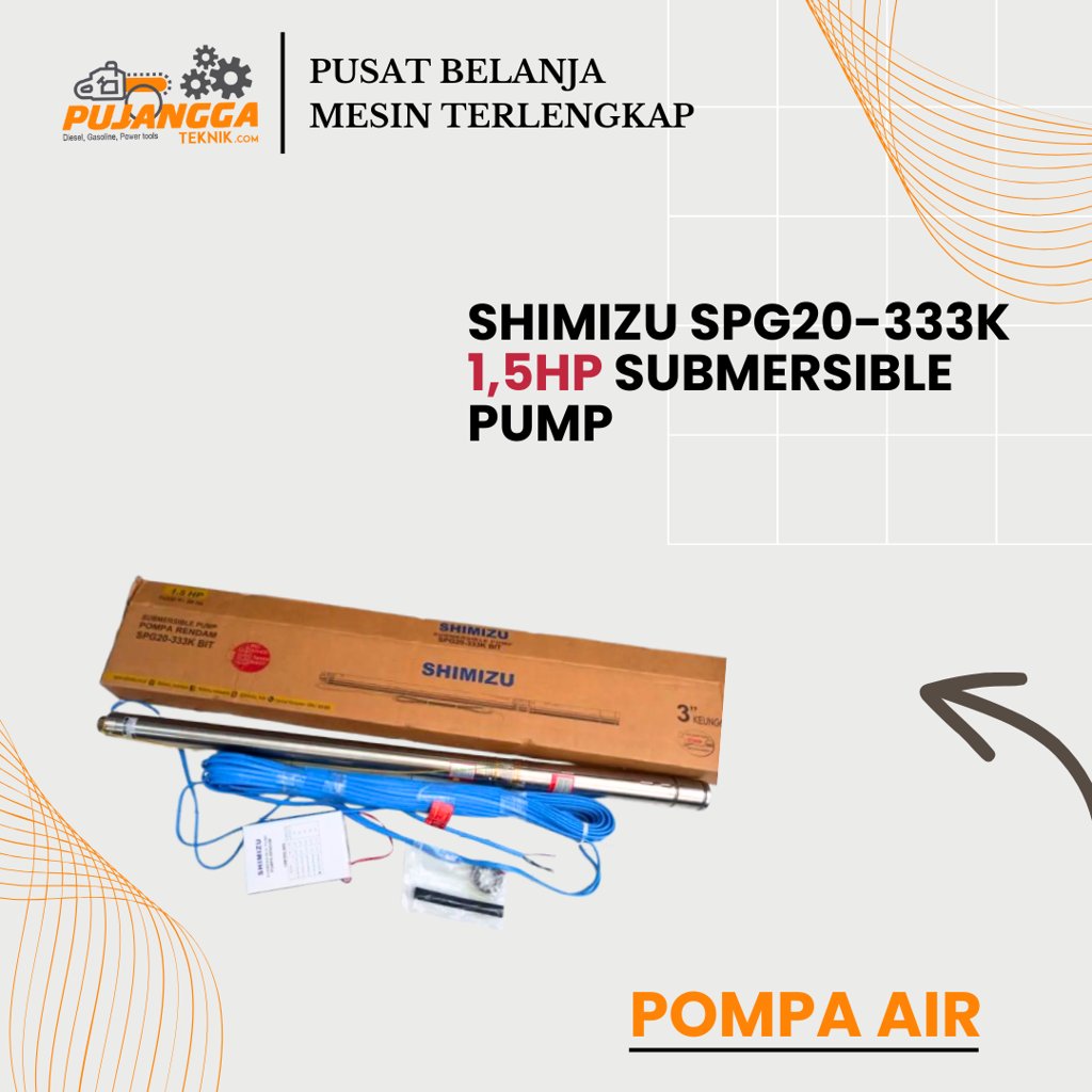 SHIMIZU SPG20-333K 1,5HP SUBMERSIBLE PUMP