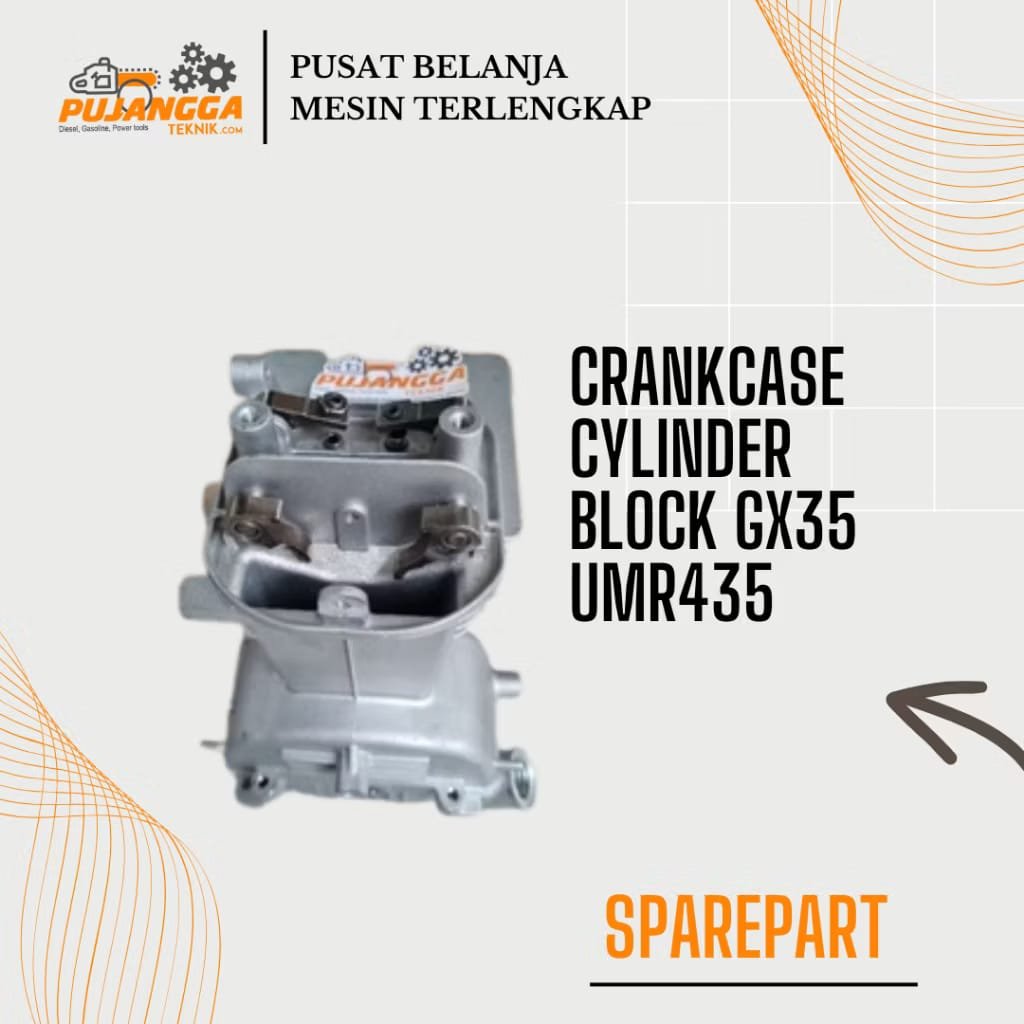 CRANKCASE SET GX35/UMR435N ORI HONDA