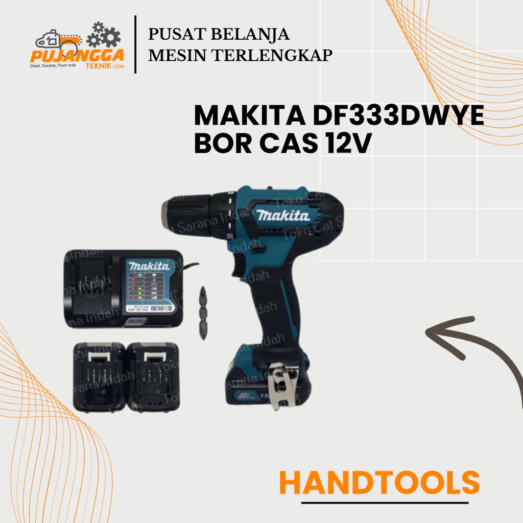 MAKITA DF333DWYE BOR CAS 12V