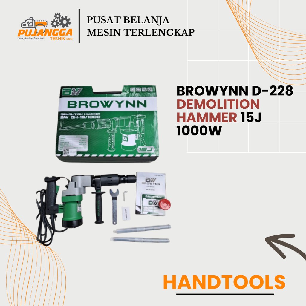 BROWYNN D-228 DEMOLITION HAMMER 15J 1000W