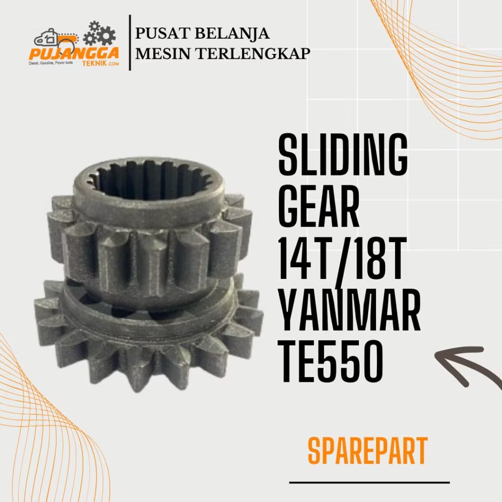 SLIDING GEAR 14T/18T YANMAR TE550