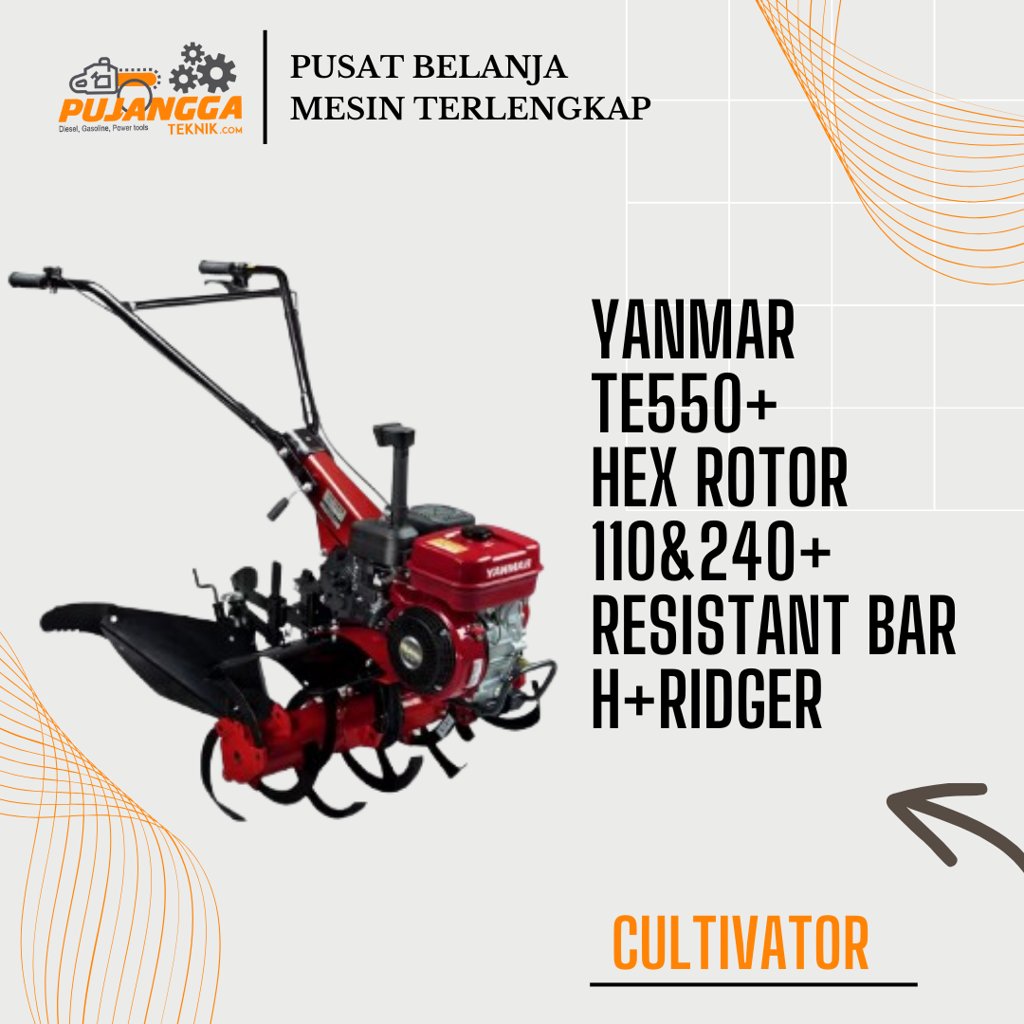 YANMAR TE550+HEX ROTOR 110&240+RESISTANT BAR H+RIDGER H