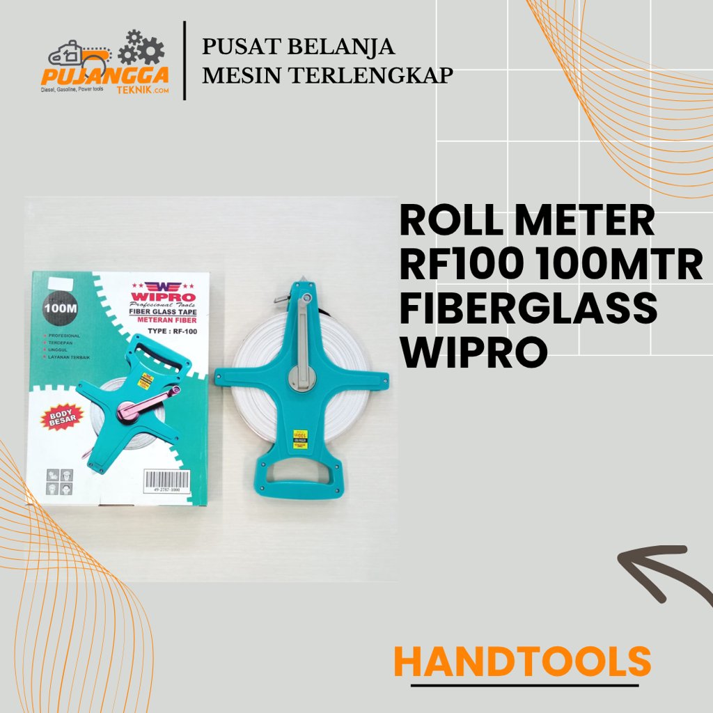 ROLL METER RF100 100MTR FIBERGLASS WIPRO