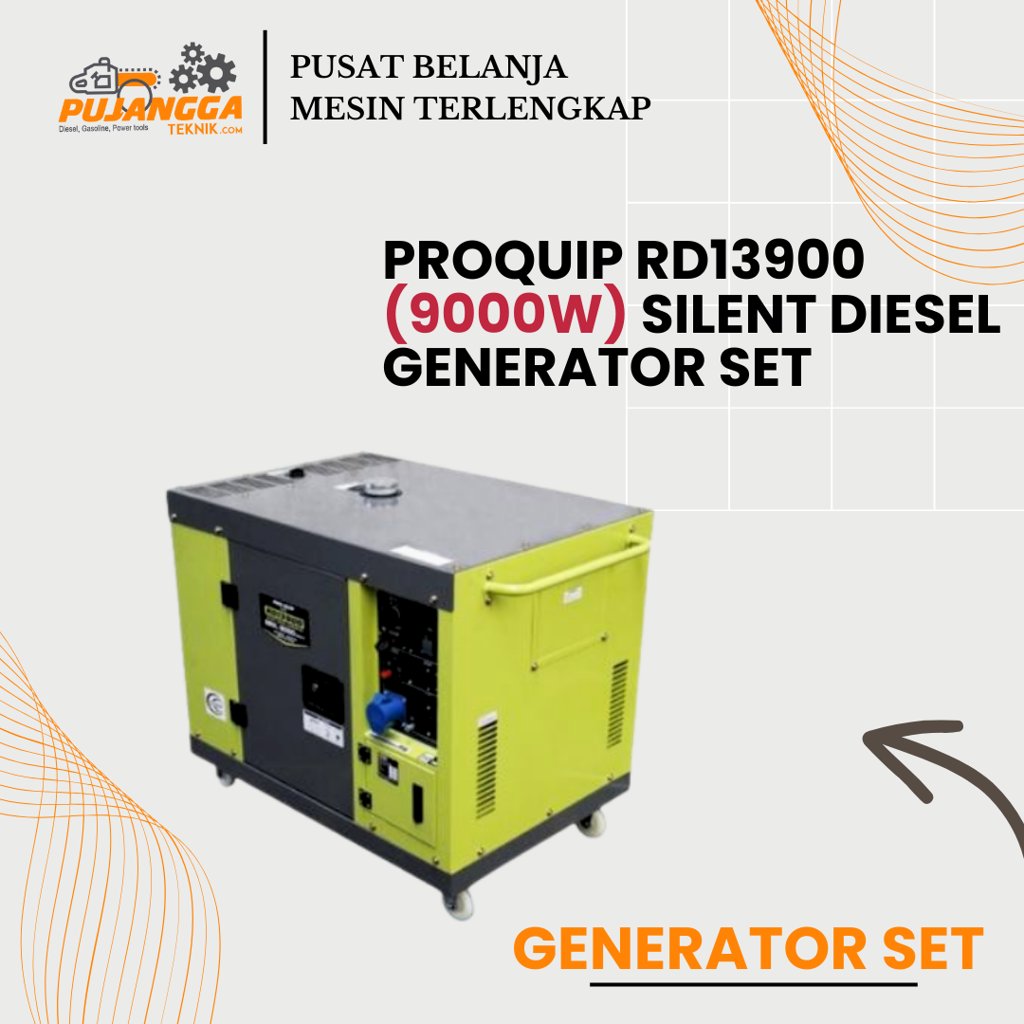 PROQUIP RD13900 (9000w) SILENT DIESEL GENERATOR SET