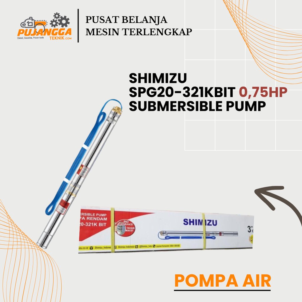SHIMIZU SPG20-321KBIT 0,75HP SUBMERSIBLE PUMP