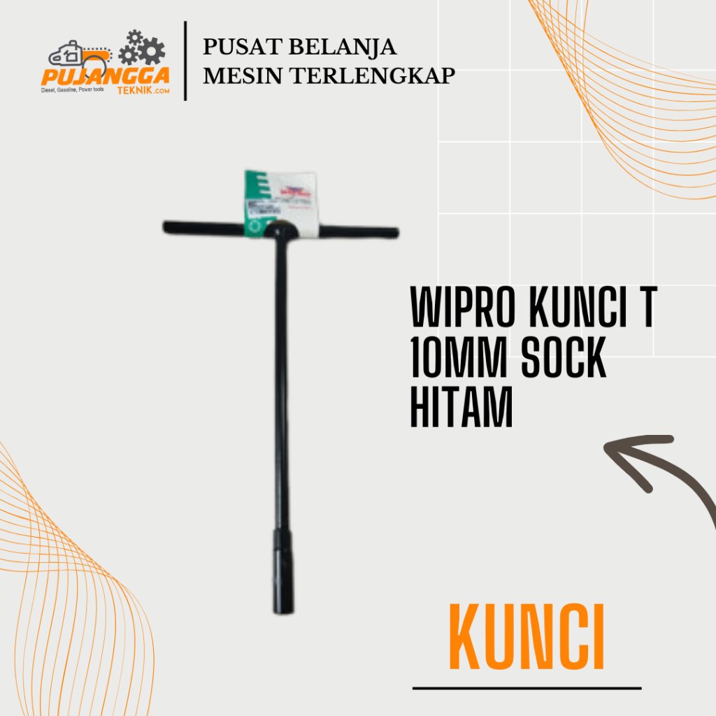 KUNCI T 10mm SOCK WIPRO
